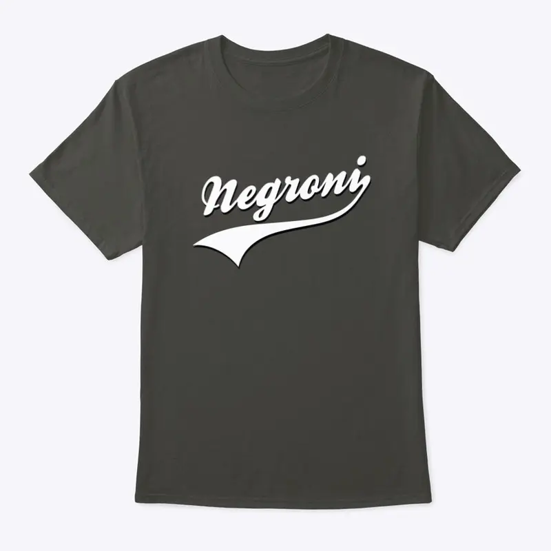 Negroni Cocktaill white font tee